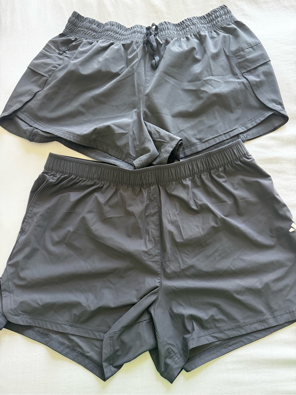 adidas Women's Gray Athletic Swim Shorts Duo